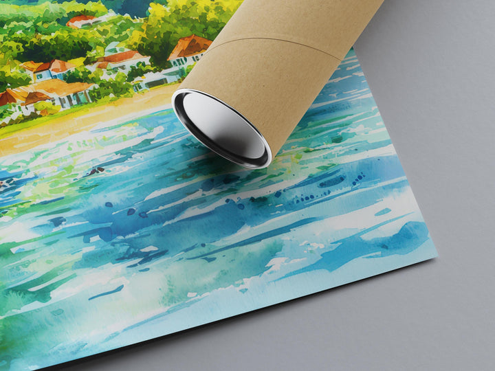 Martinique watercolor poster Wall Art Martinique Wall Hanging Home Décor Martinique Gift Art Lovers France Art Lover Gift Martinique Art