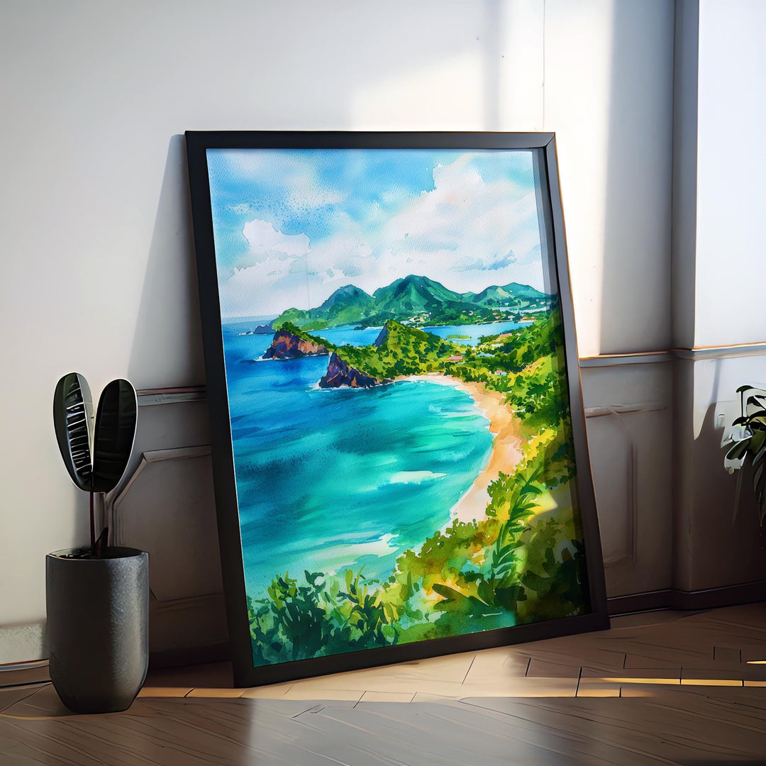 Saint Vincent and the Grenadines watercolor poster Wall Art Saint Vincent and the Grenadines Wall Hanging Home Décor Saint Vincent