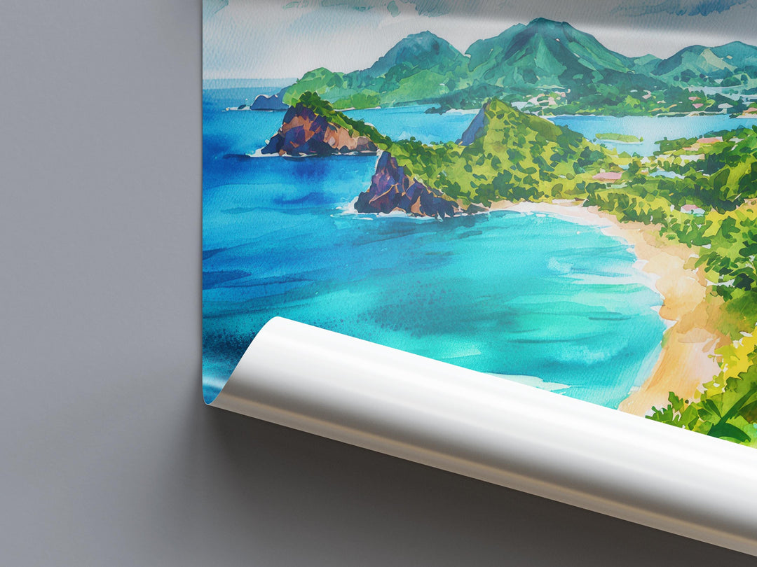Saint Vincent and the Grenadines watercolor poster Wall Art Saint Vincent and the Grenadines Wall Hanging Home Décor Saint Vincent