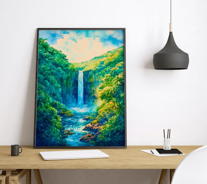 Akaka Falls State Park watercolor poster Wall Art Akaka Falls State Park Wall Hanging Home Décor Akaka Falls State Park Gift Art Lovers