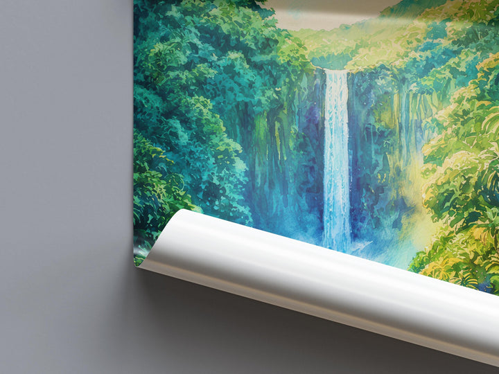 Akaka Falls State Park watercolor poster Wall Art Akaka Falls State Park Wall Hanging Home Décor Akaka Falls State Park Gift Art Lovers
