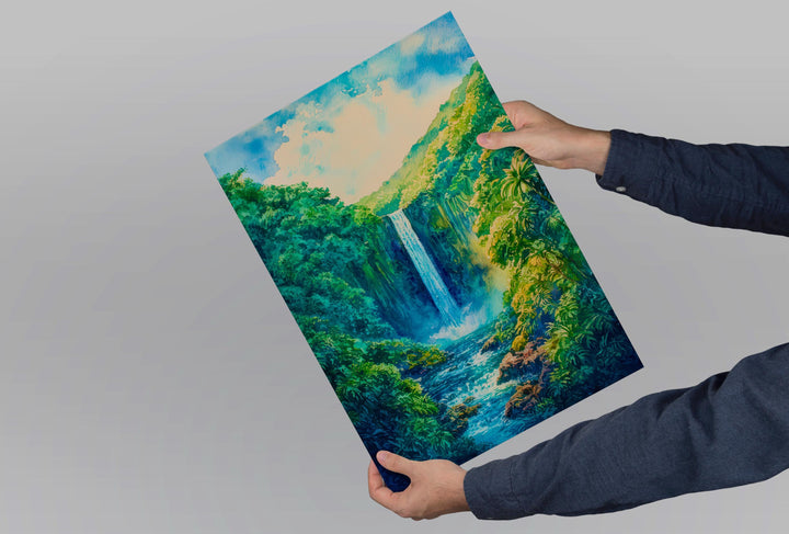 Akaka Falls State Park watercolor poster Wall Art Akaka Falls State Park Wall Hanging Home Décor Akaka Falls State Park Gift Art Lovers