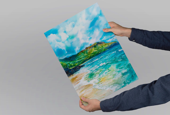Hanauma Bay Natural Preserve watercolor poster Wall Art Hanauma Bay Natural Preserve Wall Hanging Home Décor Hanauma Bay Natural Preserve
