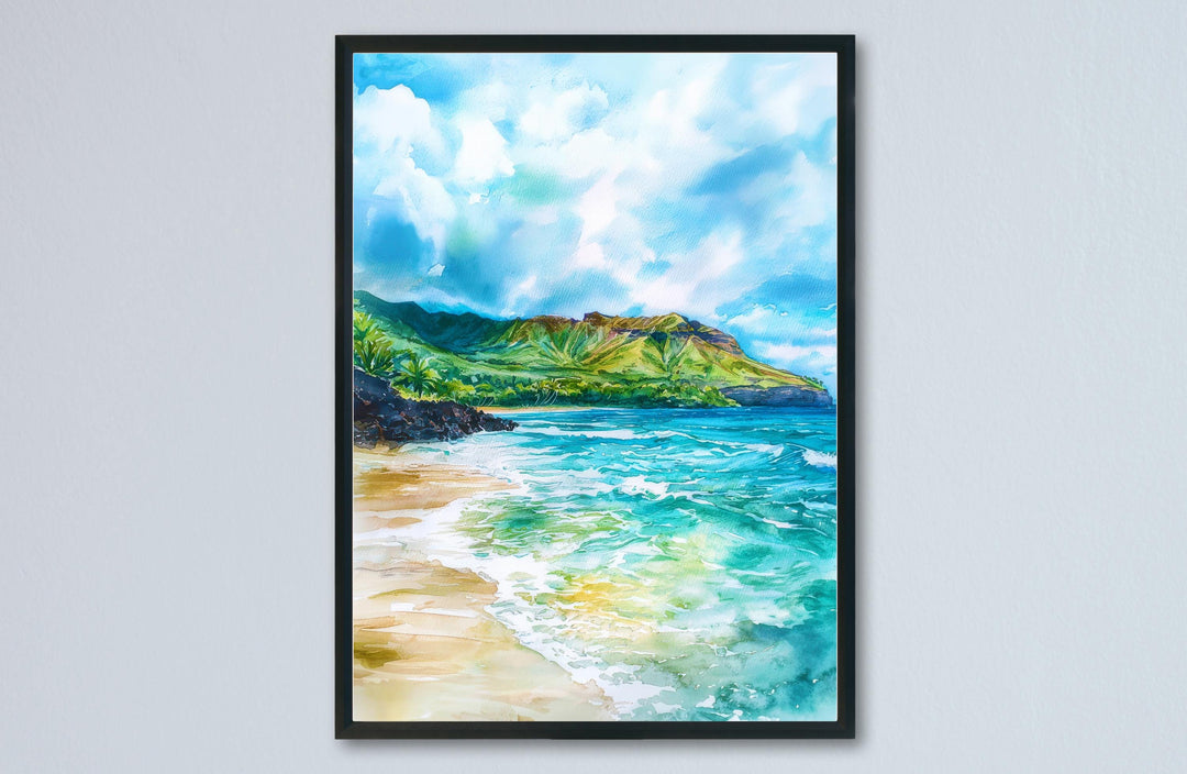 Hanauma Bay Natural Preserve watercolor poster Wall Art Hanauma Bay Natural Preserve Wall Hanging Home Décor Hanauma Bay Natural Preserve