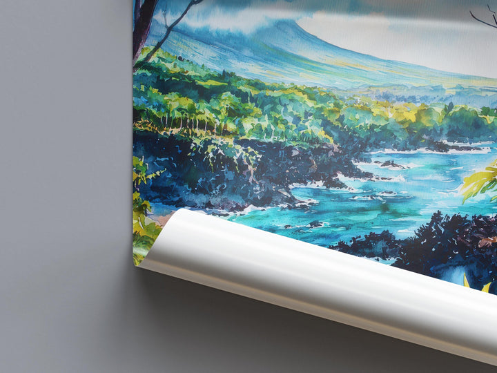 Hawaii Volcanoes National Park watercolor poster Wall Art Hawaii Volcanoes National Park Wall Hanging Home Décor Hawaii Volcanoe