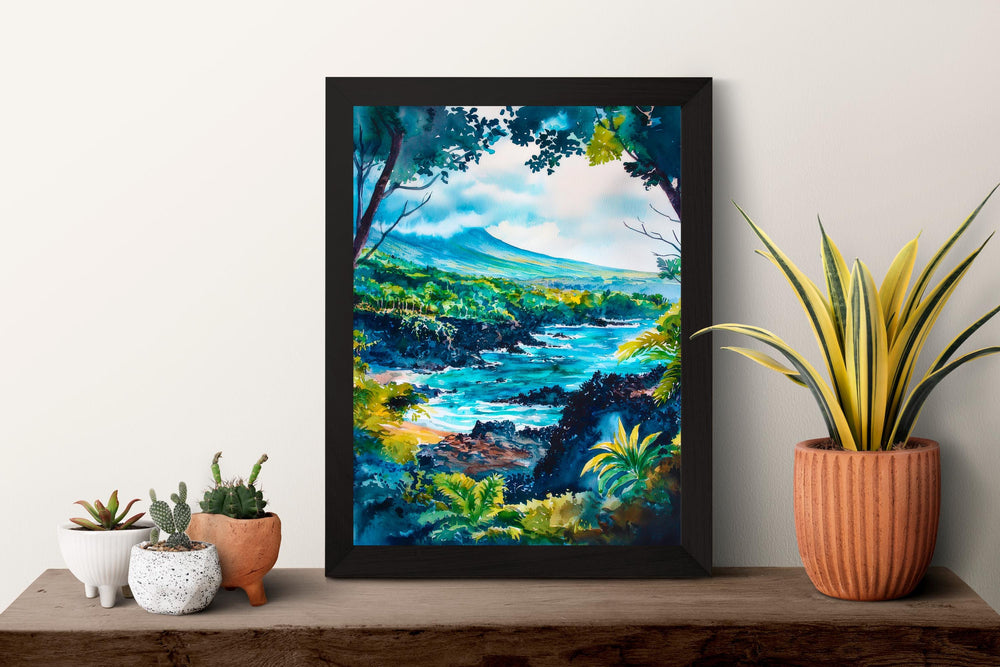 Hawaii Volcanoes National Park watercolor poster Wall Art Hawaii Volcanoes National Park Wall Hanging Home Décor Hawaii Volcanoe