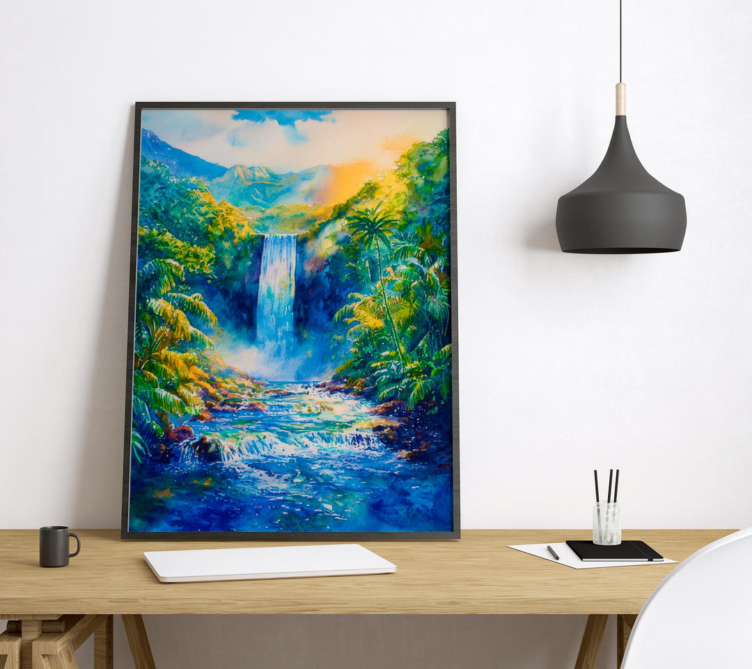 Manoa Falls watercolor poster Wall Art Manoa Falls Wall Hanging Home Décor Manoa Falls Gift Art Lovers Hawaii Art Lover Gift Hawaii wall art