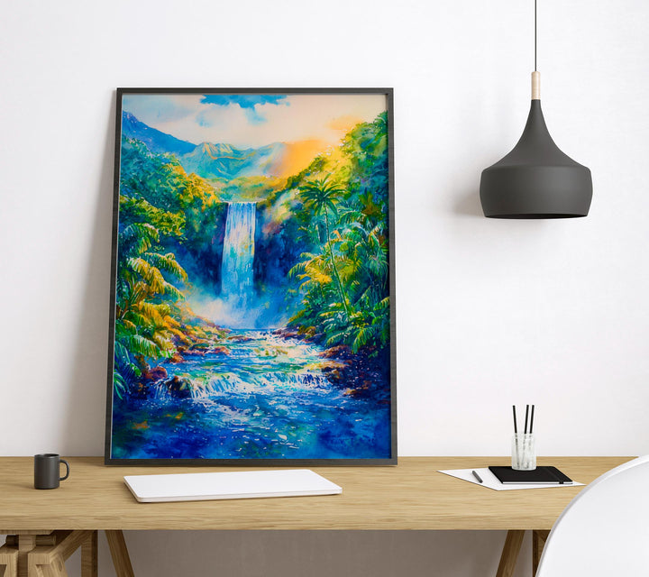 Manoa Falls watercolor poster Wall Art Manoa Falls Wall Hanging Home Décor Manoa Falls Gift Art Lovers Hawaii Art Lover Gift Hawaii wall art