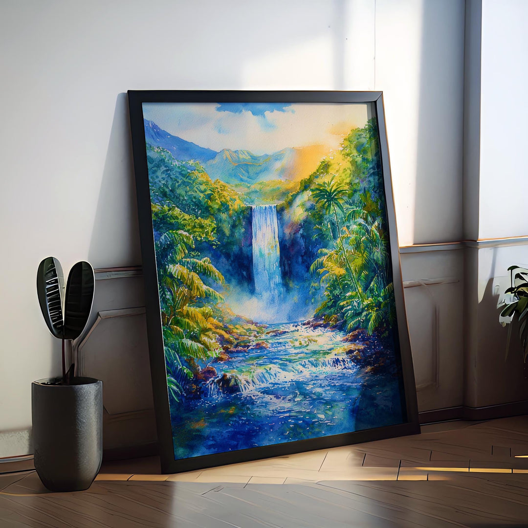 Manoa Falls watercolor poster Wall Art Manoa Falls Wall Hanging Home Décor Manoa Falls Gift Art Lovers Hawaii Art Lover Gift Hawaii wall art