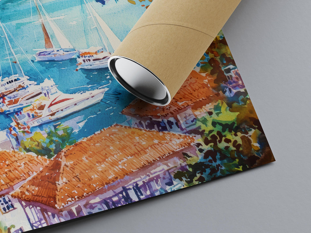 Marmaris Watercolor Poster Wall Art Marmaris Wall Hanging Home Décor Marmaris Gift Art Lovers Turkey Wall Art Marmaris Travel Poster Gift