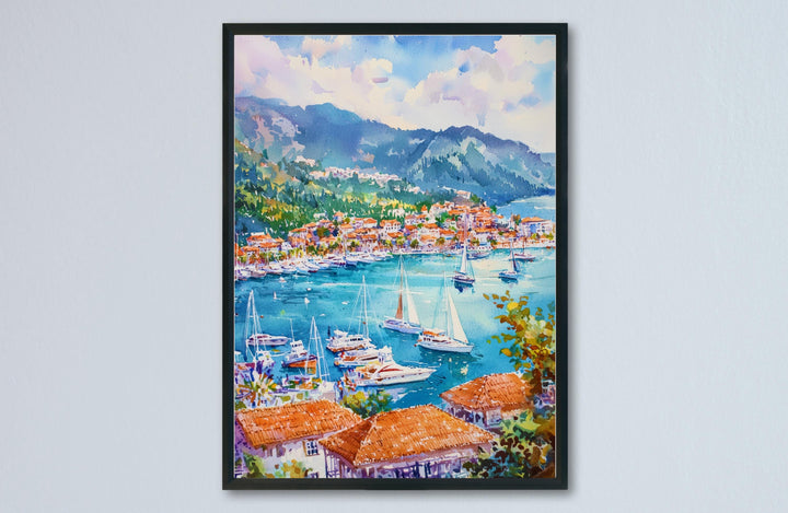 Marmaris Watercolor Poster Wall Art Marmaris Wall Hanging Home Décor Marmaris Gift Art Lovers Turkey Wall Art Marmaris Travel Poster Gift
