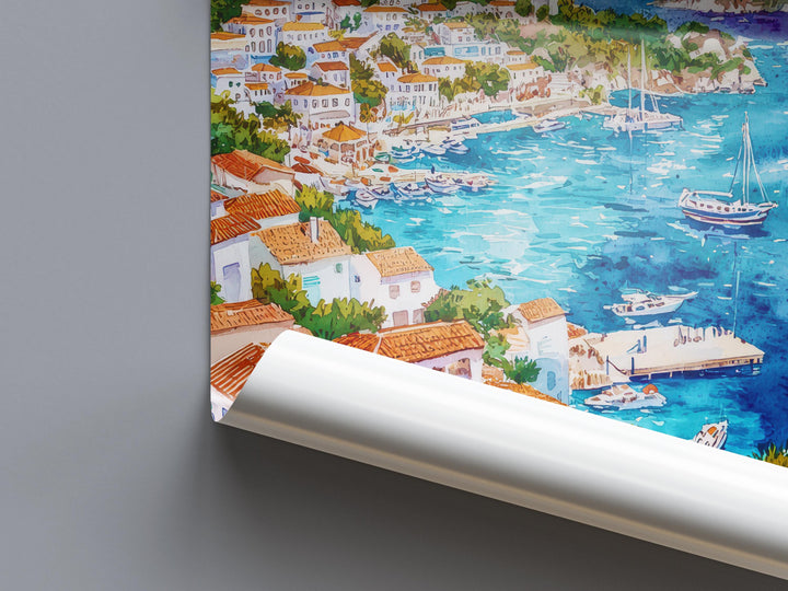 Kas Watercolor Poster Wall Art Kas Wall Hanging Home Décor Kas Gift Art Lovers Turkey Art Lover Gift