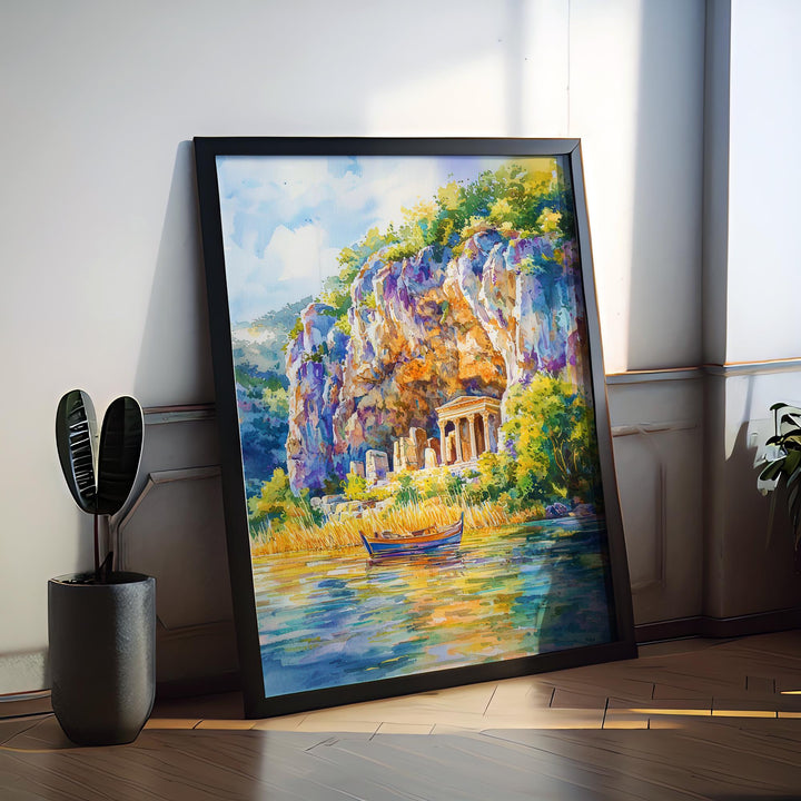 Dalyan Watercolor Poster Wall Art Dalyan Wall Hanging Home Décor Dalyan Gift Art Lovers Turkey Wall Art Dalyan Travel Poster Gift