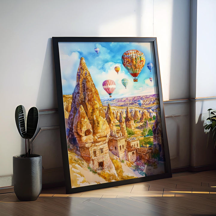 Cappadocia Watercolor Poster Wall Art Cappadocia Wall Hanging Home Décor Cappadocia Gift Art Lovers Turkey Wall Art Cappadocia Travel Poster