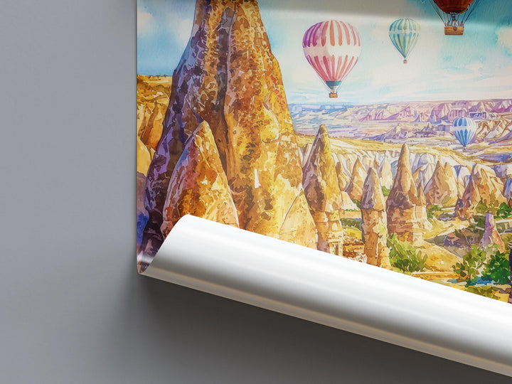 Cappadocia Watercolor Poster Wall Art Cappadocia Wall Hanging Home Décor Cappadocia Gift Art Lovers Turkey Wall Art Cappadocia Travel Poster