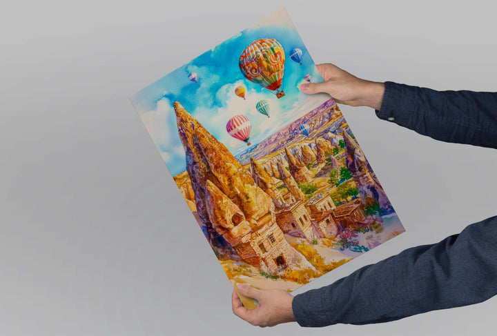 Cappadocia Watercolor Poster Wall Art Cappadocia Wall Hanging Home Décor Cappadocia Gift Art Lovers Turkey Wall Art Cappadocia Travel Poster