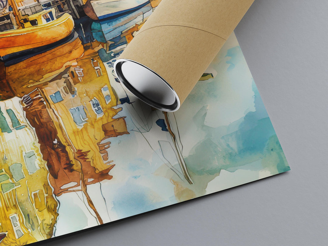 Aarhus Watercolor Poster Wall Art Aarhus Wall Hanging Home Décor Aarhus Gift Art Lovers Denmark Wall Art Aarhus Travel Poster Gift