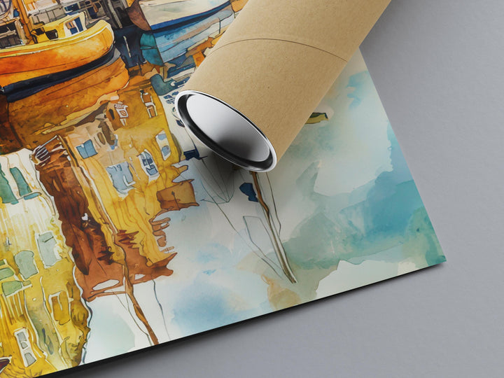 Aarhus Watercolor Poster Wall Art Aarhus Wall Hanging Home Décor Aarhus Gift Art Lovers Denmark Wall Art Aarhus Travel Poster Gift
