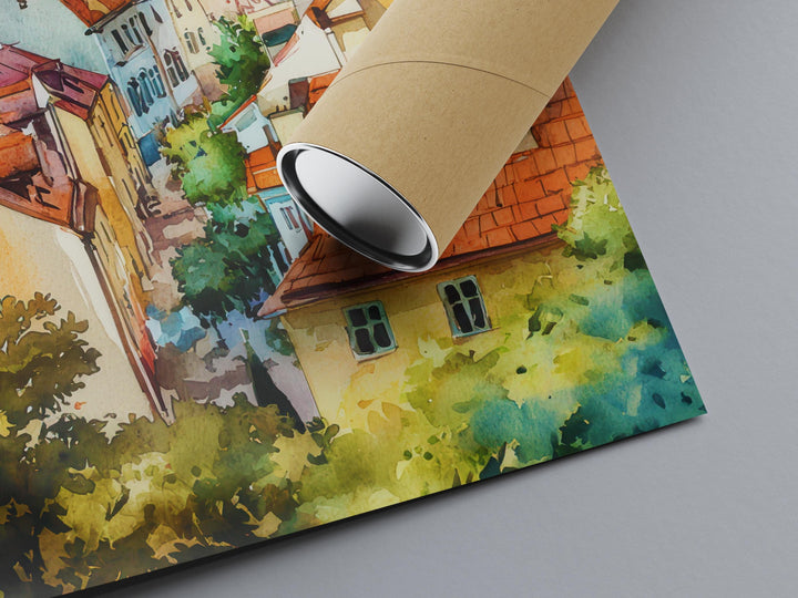 Lublin Watercolor Poster Wall Art Lublin Wall Hanging Home Décor Lublin Gift Art Lovers Poland Wall Art Lublin Travel Poster Gift