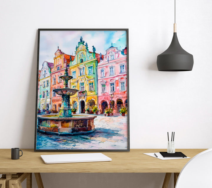 Poznan Watercolor Poster Wall Art Poznan Wall Hanging Home Décor Poznan Gift Art Lovers Poland Wall Art Poznan Travel Poster Gift