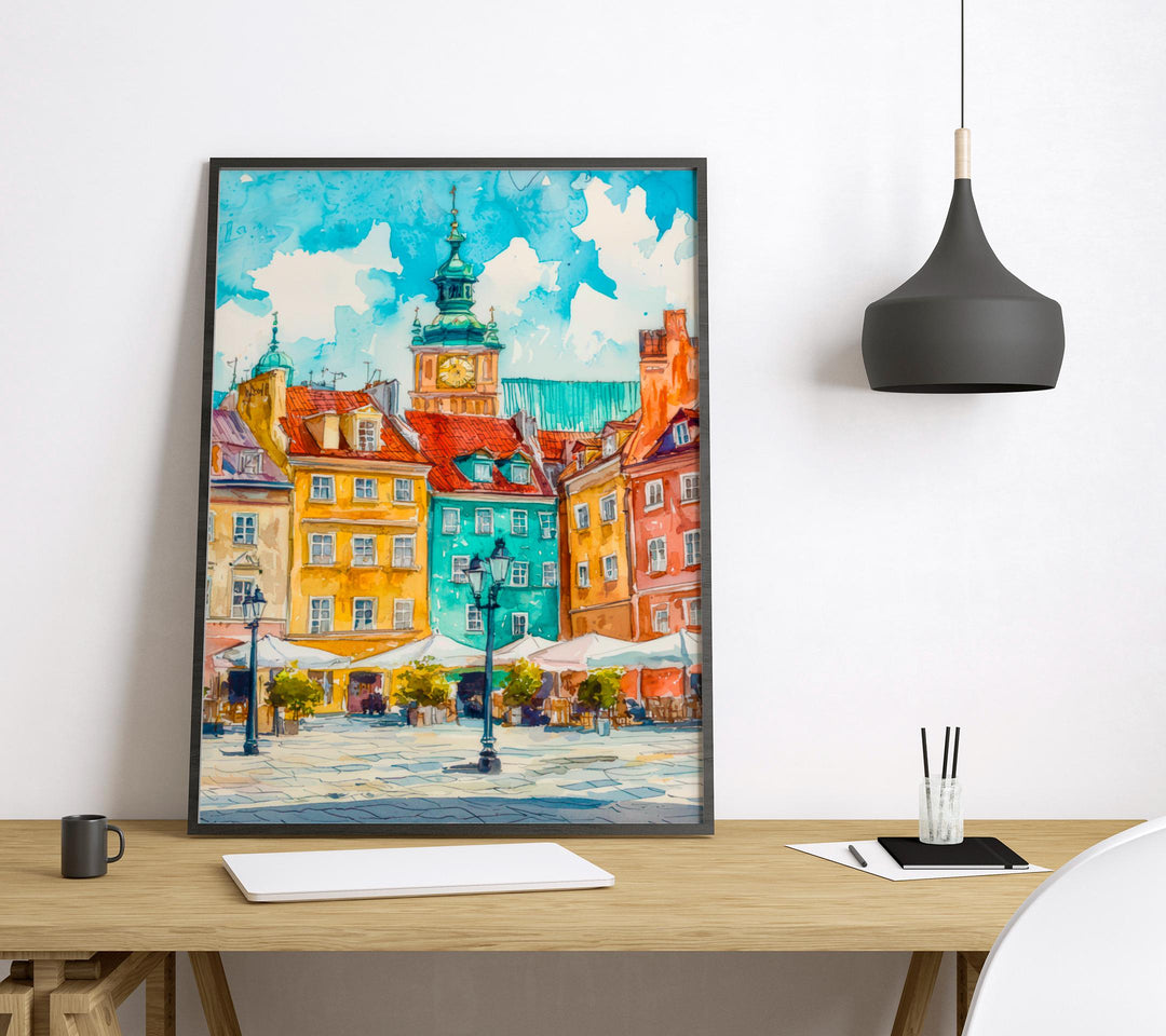 Warsaw Watercolor Poster Wall Art Warsaw Wall Hanging Home Décor Warsaw Gift Art Lovers Poland Wall Art Warsaw Travel Poster Gift
