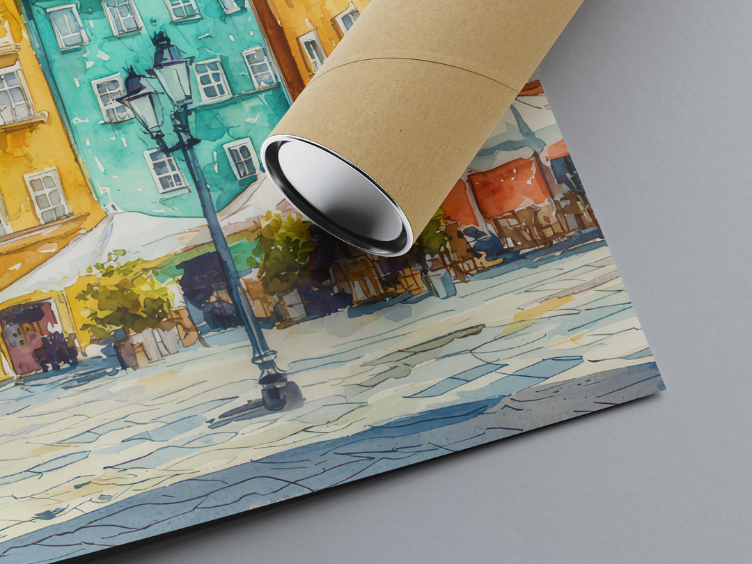 Warsaw Watercolor Poster Wall Art Warsaw Wall Hanging Home Décor Warsaw Gift Art Lovers Poland Wall Art Warsaw Travel Poster Gift