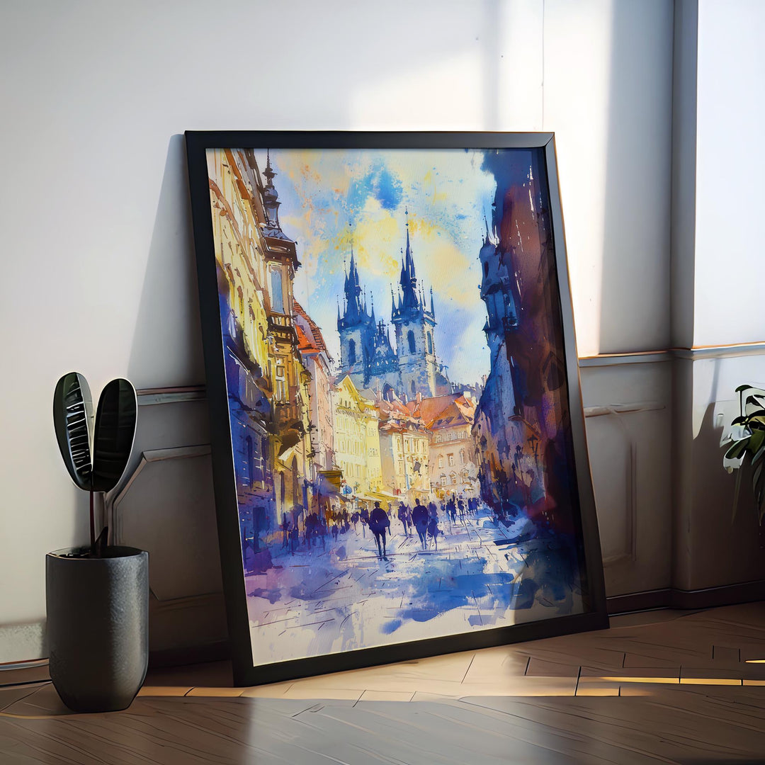 Brno Watercolor Poster Wall Art Brno Wall Hanging Home Décor Brno Gift Art Lovers Czech Republic Wall Art Brno Travel Poster Gift