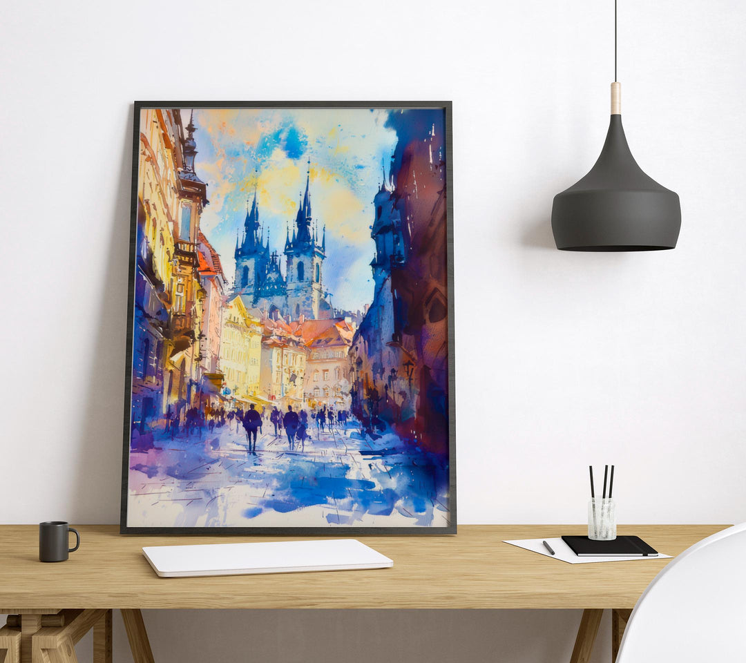 Brno Watercolor Poster Wall Art Brno Wall Hanging Home Décor Brno Gift Art Lovers Czech Republic Wall Art Brno Travel Poster Gift