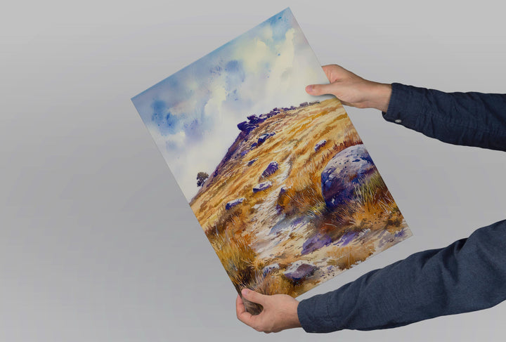 Dartmoor Watercolor Poster Wall Art Dartmoor Wall Hanging Home Décor Dartmoor Gift Art Lovers United Kingdom Wall Art