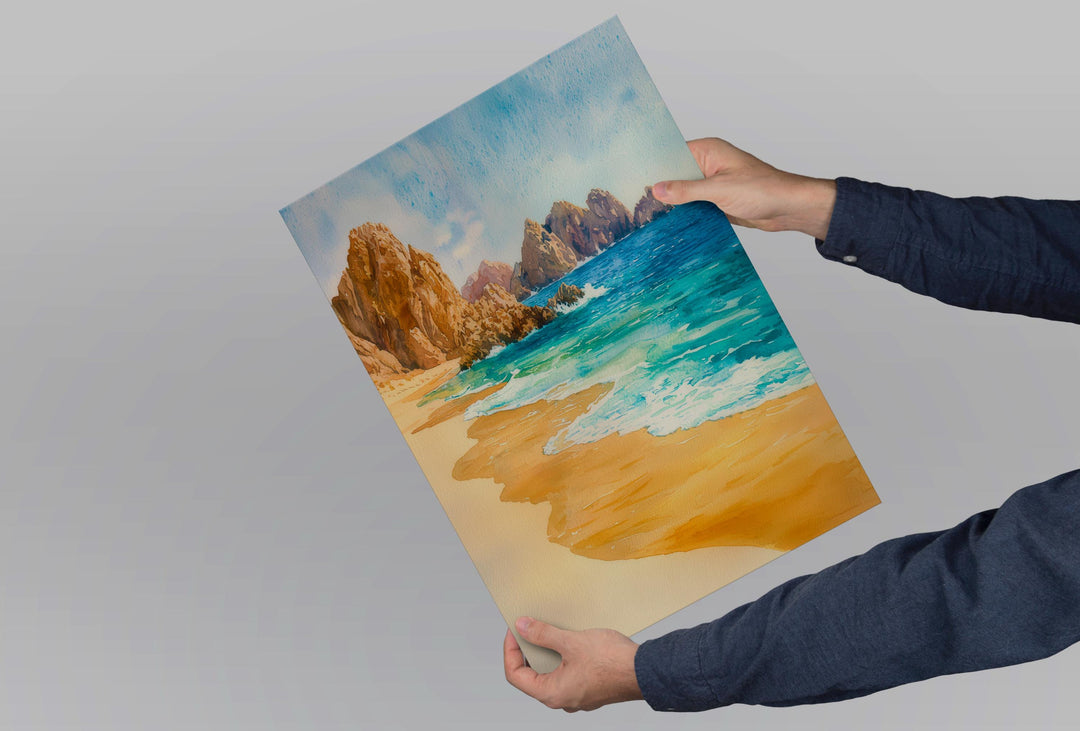 Los Cabos Watercolor Poster Wall Art Los Cabos Wall Hanging Home Décor Los Cabos Gift Art Lovers Mexico Wall Art