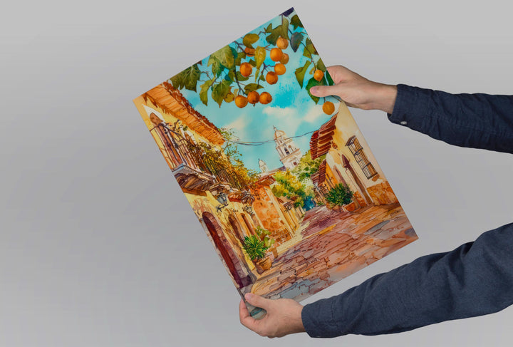 Oaxaca City Watercolor Poster Wall Art Oaxaca City Wall Hanging Home Décor Oaxaca City Gift Art Lovers Mexico Wall Art