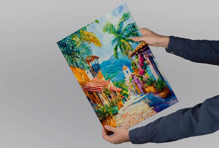 Sayulita Watercolor Poster Wall Art Sayulita Wall Hanging Home Décor Sayulita Gift Art Lovers Mexico Wall Art
