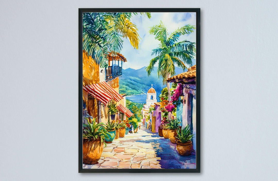 Sayulita Watercolor Poster Wall Art Sayulita Wall Hanging Home Décor Sayulita Gift Art Lovers Mexico Wall Art