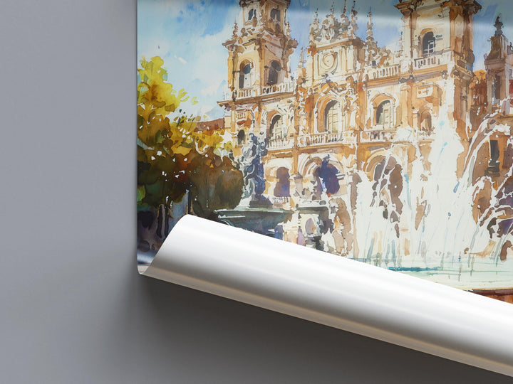 Valladolid Watercolor Poster Wall Art Valladolid Wall Hanging Home Décor Valladolid Gift Art Lovers Mexico Wall Art