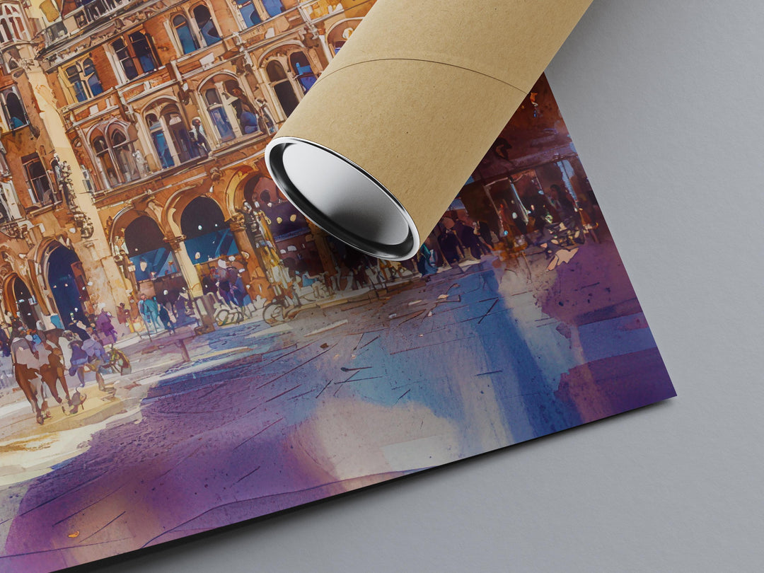 Munich Watercolor Poster Wall Art Munich Wall Hanging Home Décor Munich Gift Art Lovers Germany Wall Art