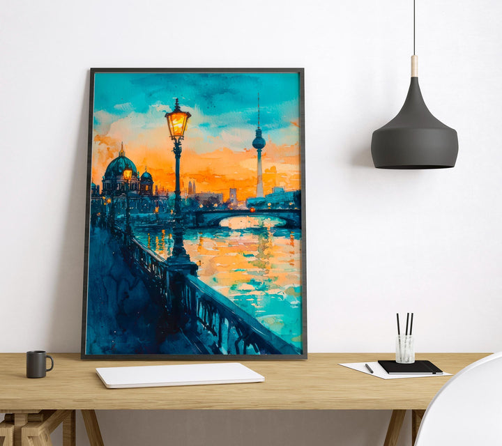 Berlin Watercolor Poster Wall Art Berlin Wall Hanging Home Décor Berlin Gift Art Lovers Germany Wall Art