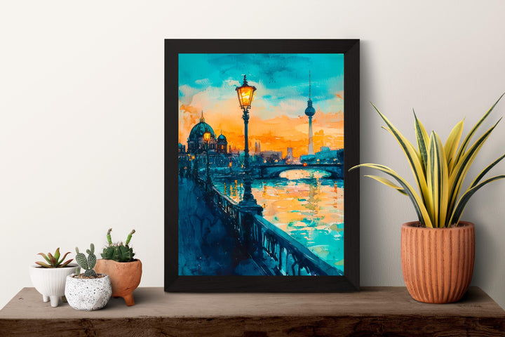 Berlin Watercolor Poster Wall Art Berlin Wall Hanging Home Décor Berlin Gift Art Lovers Germany Wall Art