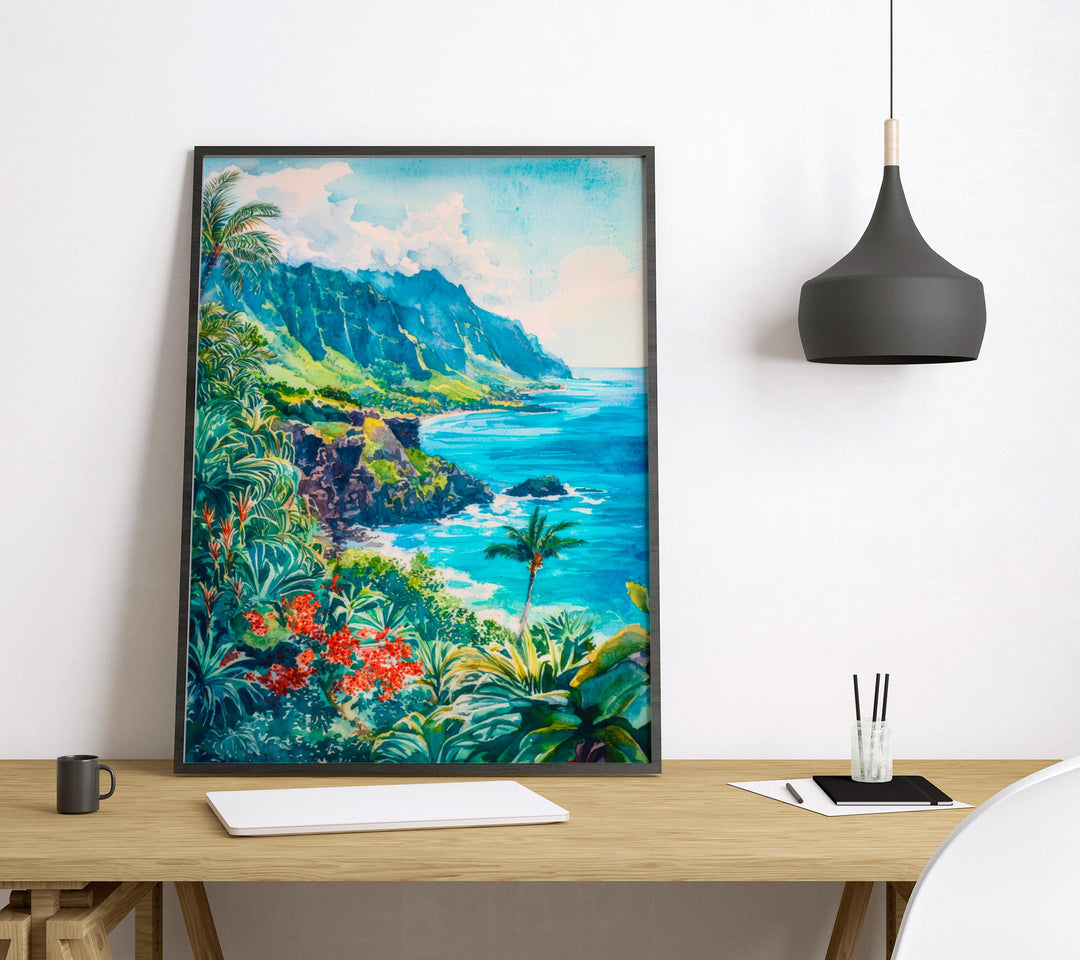 Maui Watercolor Poster Wall Art Maui Wall Hanging Home Décor Maui Gift Art Lovers United States Wall Art