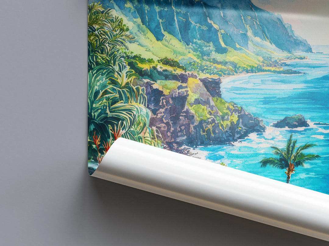 Maui Watercolor Poster Wall Art Maui Wall Hanging Home Décor Maui Gift Art Lovers United States Wall Art