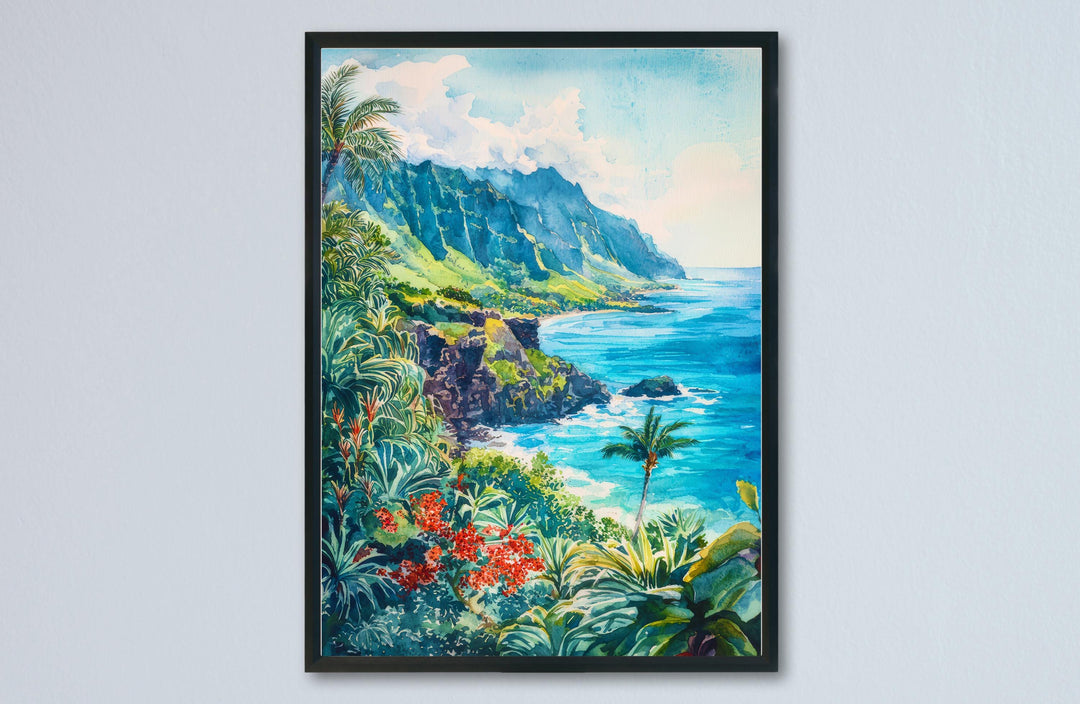 Maui Watercolor Poster Wall Art Maui Wall Hanging Home Décor Maui Gift Art Lovers United States Wall Art