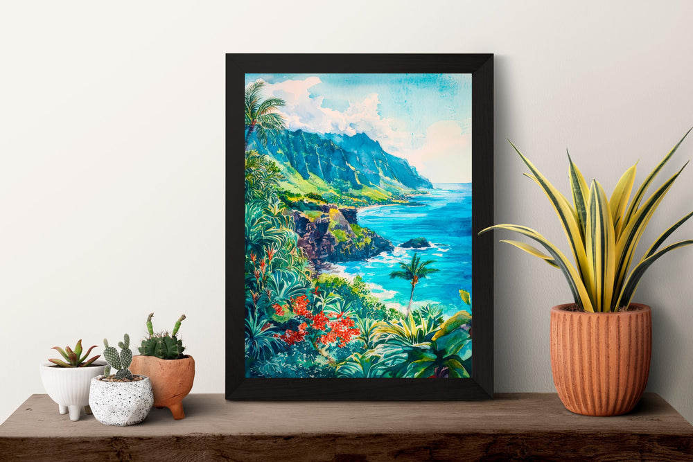 Maui Watercolor Poster Wall Art Maui Wall Hanging Home Décor Maui Gift Art Lovers United States Wall Art