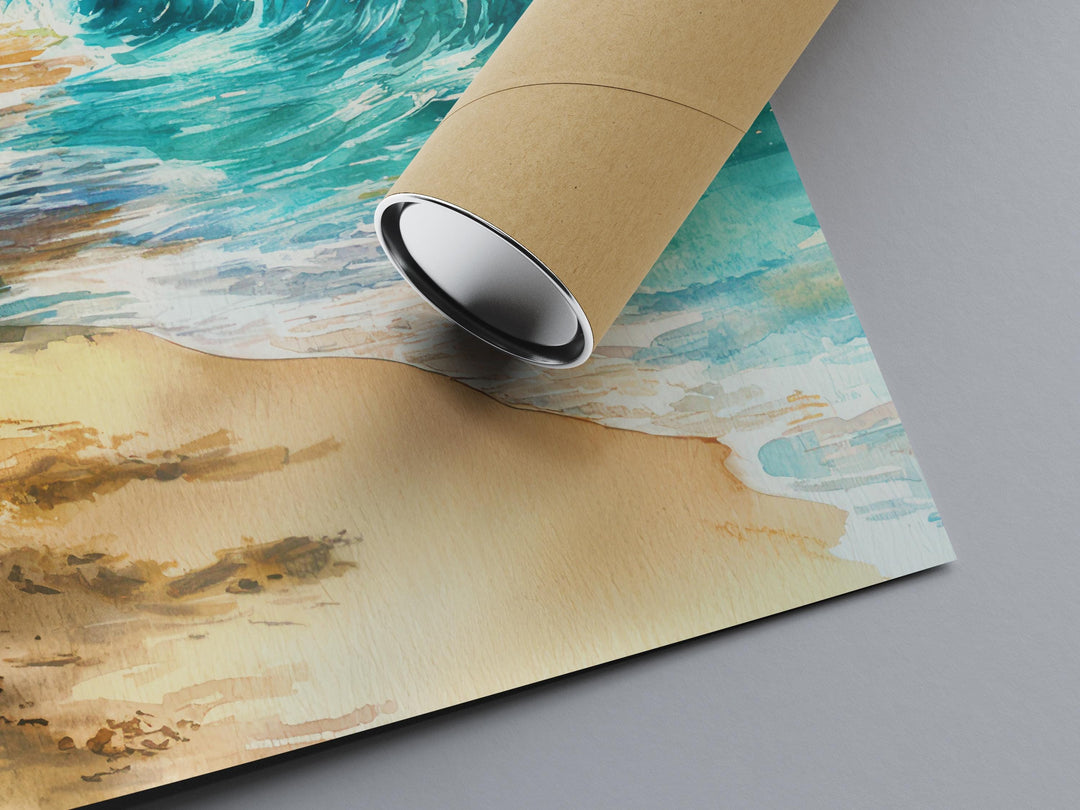 Makena Beach Watercolor Poster Wall Art Makena Beach Wall Hanging Home Décor Makena Beach Gift Art Lovers United States Wall Art