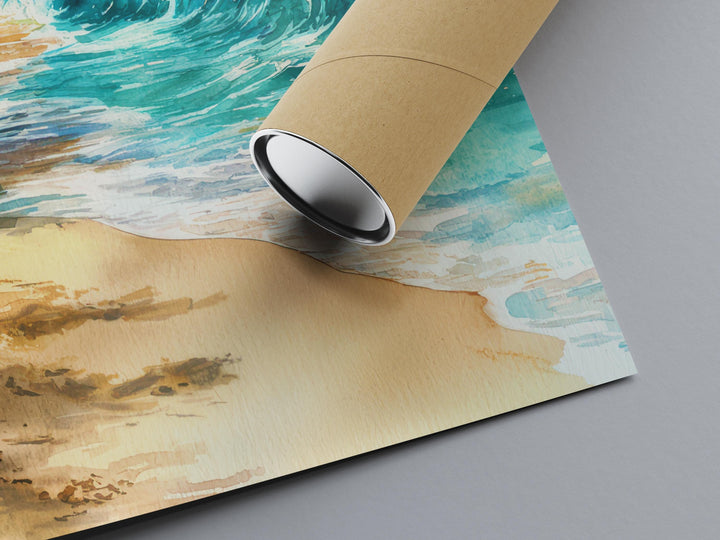 Makena Beach Watercolor Poster Wall Art Makena Beach Wall Hanging Home Décor Makena Beach Gift Art Lovers United States Wall Art