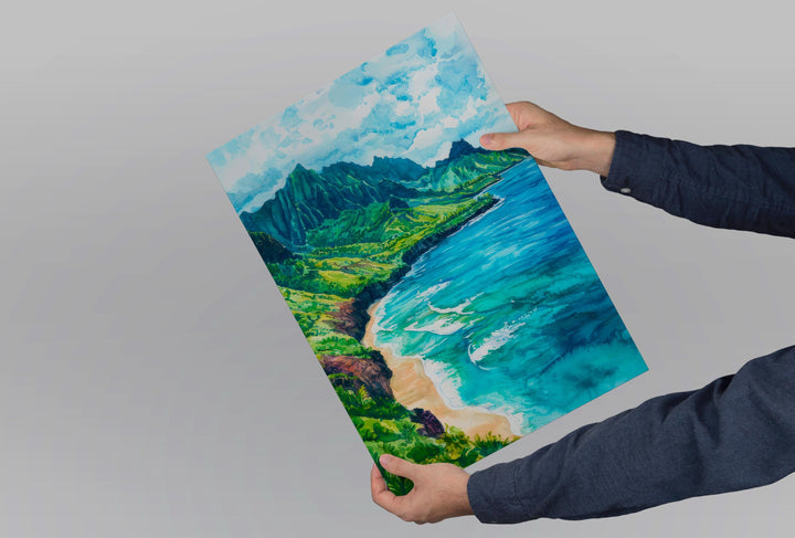 Kauai Watercolor Poster Wall Art Kauai Wall Hanging Home Décor Kauai Gift Art Lovers United States Wall Art