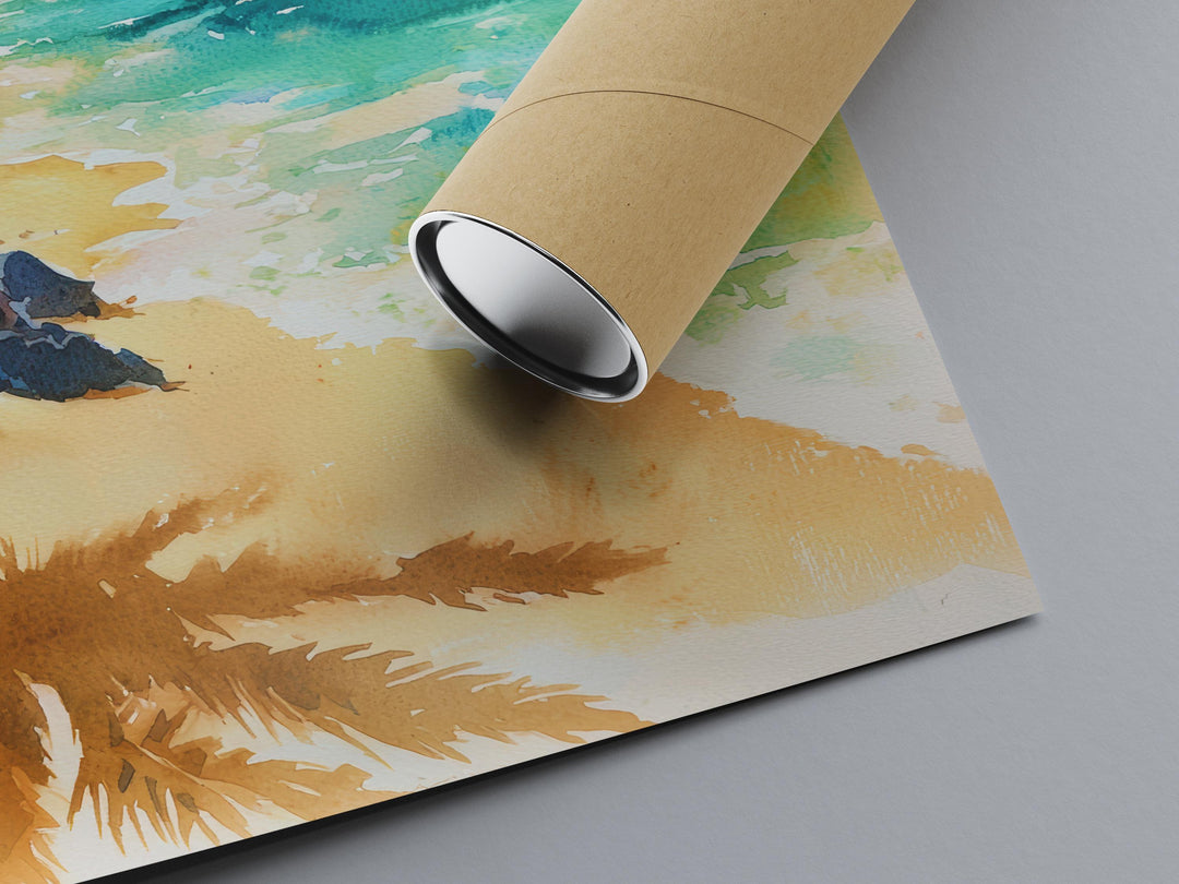 Kaanapali Beach Watercolor Poster Wall Art Kaanapali Beach Wall Hanging Home Décor Kaanapali Beach Gift Art Lovers United States Wall Art