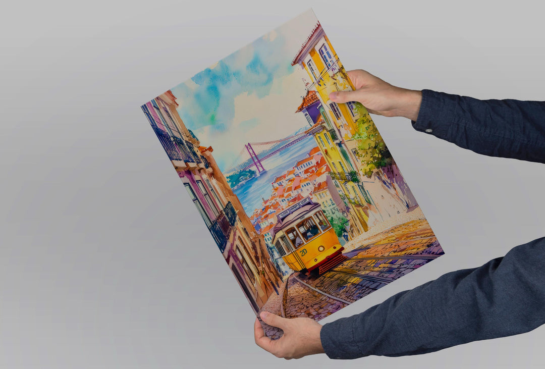 Lisbon Watercolor Poster Wall Art Lisbon Wall Hanging Home Décor Lisbon Gift Art Lovers Portugal Wall Art