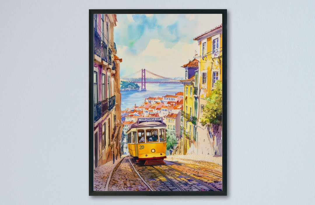 Lisbon Watercolor Poster Wall Art Lisbon Wall Hanging Home Décor Lisbon Gift Art Lovers Portugal Wall Art