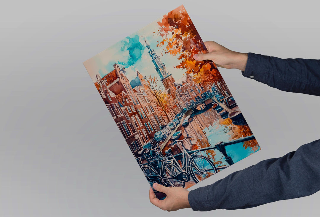 Amsterdam Watercolor Poster Wall Art Amsterdam Wall Hanging Home Décor Amsterdam Gift Art Lovers Netherlands Wall Art