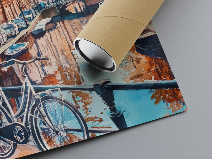Amsterdam Watercolor Poster Wall Art Amsterdam Wall Hanging Home Décor Amsterdam Gift Art Lovers Netherlands Wall Art