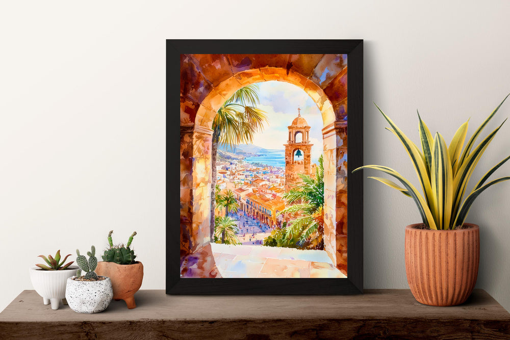 Barcelona Watercolor Poster Wall Art Barcelona Wall Hanging Home Décor Barcelona Gift Art Lovers Spain Wall Art